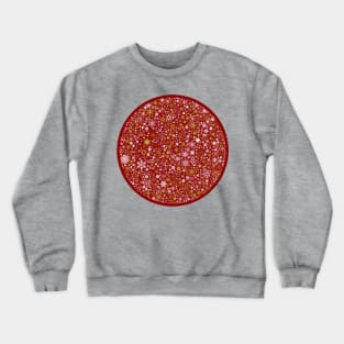 A Thousand Snowflakes in Festive Red Crewneck Sweatshirt